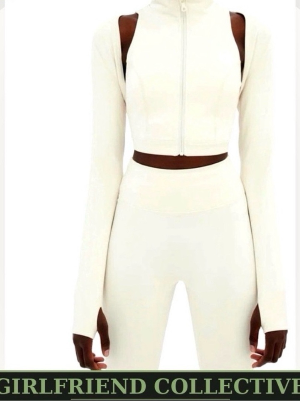 girlfriend collective Cream set 3 size L
